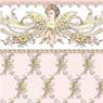 Dollhouse Miniature 1/2In Scale Wallpaper: St Elizabeth, Pink